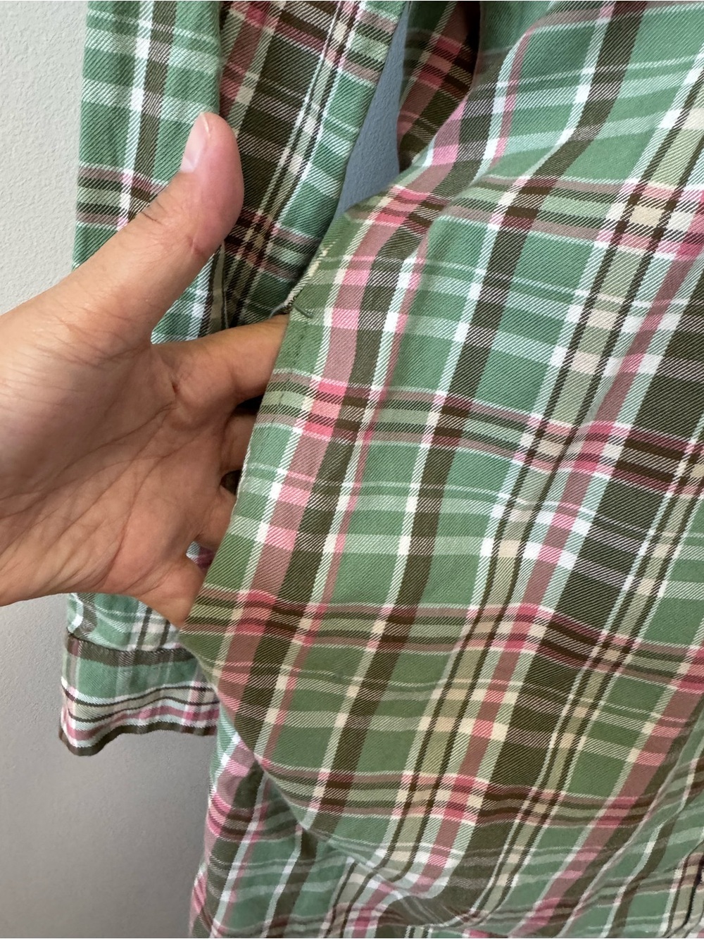 Ralph Lauren Green Plaid Midi Shirt Dress with Waist Tie size6 - Picture 5 of 11